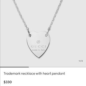 Gucci Trademark necklace with heart pendant